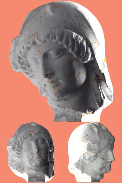 stock image Mourning Penelope in white marble and gold Perfect for album covers and social medi