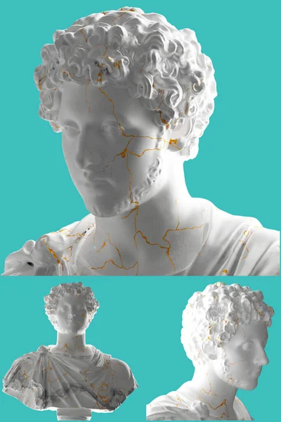 Marmo Ritratto Giovane Marcus Aurelius Statua Abbigliamento Copertine Album Sito — Foto Stock