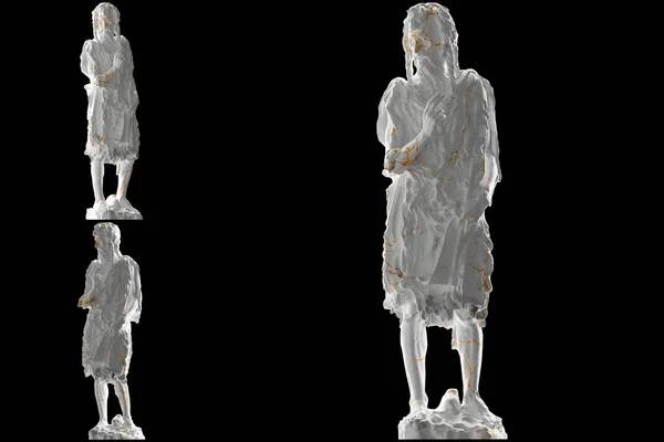 Статуя Иоанна Крестителя Золота Мрамора Продвижения Социальных Сетях Сайте — стоковое фото