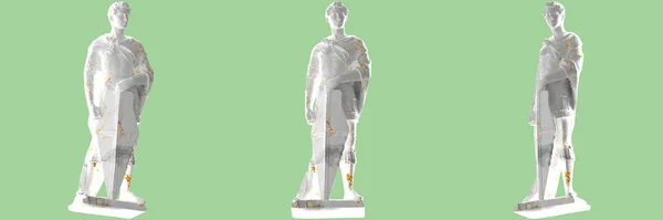 Статуя Святого Георгия Белого Мраморного Золота Перфект Фазеля Обложки Альбомов — стоковое фото