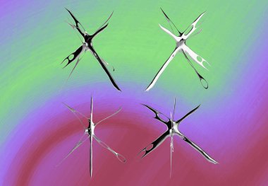 Pürüzsüz ve canlı metalik şekil göz alıcı terfiler için mükemmel