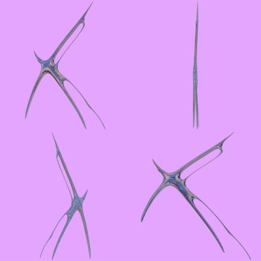 Moda Iridescent Kabile Fütüristik Render 3D Şekil Dijital Sanatsal Göt