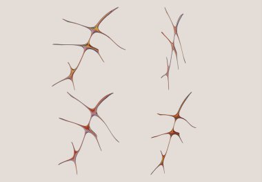 Çağdaş Iridescent Kabile Fütüristik Render 3D Şekil Metalik Dijital Ar