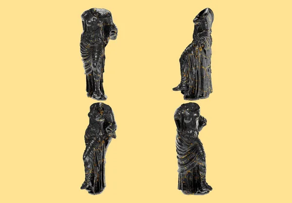 Sculpture Aphrodite Urania Called Aphrodite Tortoise Renaissance Portrait Bust Black — Stock Photo, Image