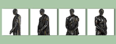 Demosthenes 'in Portresi - Rönesans Portresi Kara Mermer ve Gol Bust