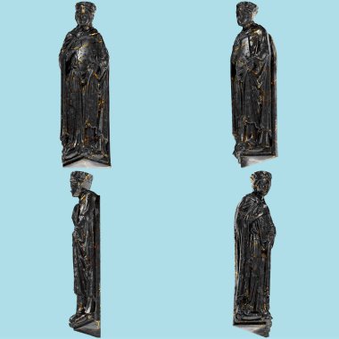 Sheba Kraliçesi - Rönesans Portresi Kara Mermer ve Gol Baskını