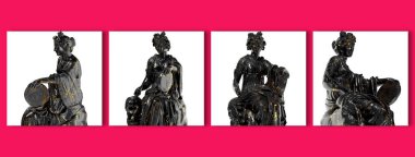 Oturmuş İlham Perisi, Thalia - Rönesans Portresi Kara Mermer ve Gol 'da Baskın