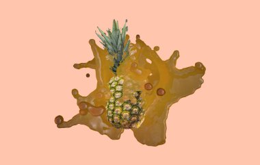 Ticari ve tasarım amaçları için en iyi Pineapple Fruit 'un gerçekçi 3D yorumlaması