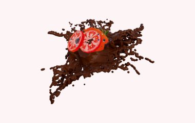 Ticari ve tasarım amacı için domateslerin gerçekçi 3 boyutlu yorumlanması