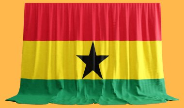 3 Boyutlu Gana Bayrak Perdesi Gana 'nın mirasını kucaklıyor