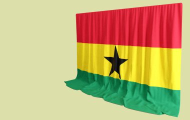 3 Boyutlu Gana Bayrak Perdesi Gana 'nın mirasını kucaklıyor