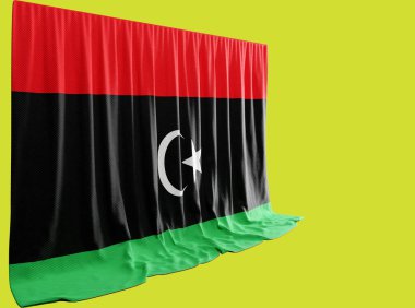 Üç Boyutlu Arap Bayrak Perdesi Libya Kültür Zirvesi