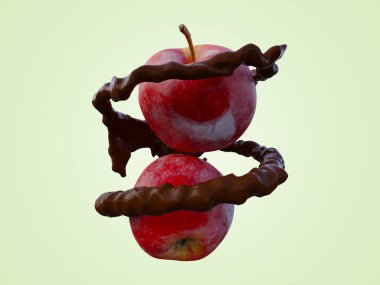 Kırmızı Elma 'nın gerçekçi 3D canlandırması ticari ve tasarım amacı için en iyisi.