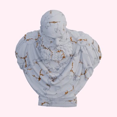 Marcantonio Ruzzini heykelinin büstü, 3 boyutlu tasvirler, izole edilmiş, arzunuz için mükemmel.