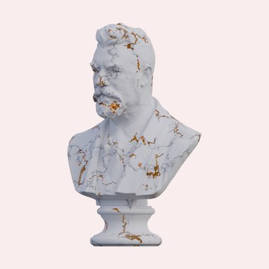 Carl Jacobsen heykeli, 3 boyutlu tasvirler, izole edilmiş, isteğiniz için mükemmel.