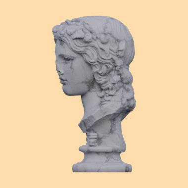 Dionysos heykeli, 3 boyutlu tasvirler, izole edilmiş, arzularınız için mükemmel.