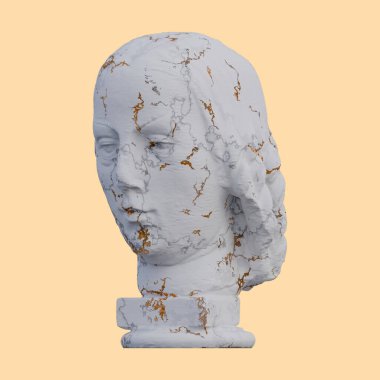 Kadın heykeli, 3 boyutlu tasvirler, izole edilmiş, senin için mükemmel.