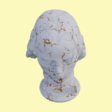 Kadın heykeli, 3 boyutlu tasvirler, izole edilmiş, senin için mükemmel.