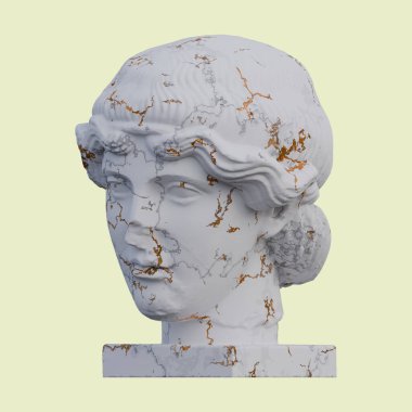 Orpheus heykeli, 3 boyutlu tasvirler, izole edilmiş, arzularınız için mükemmel.