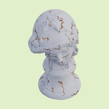 Penelope 'nin yasını tutan heykel, 3 boyutlu çizimler, izole edilmiş, isteğiniz için mükemmel.