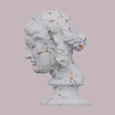 Hipnoz heykeli, 3 boyutlu tasvirler, izole edilmiş, arzu için mükemmel.