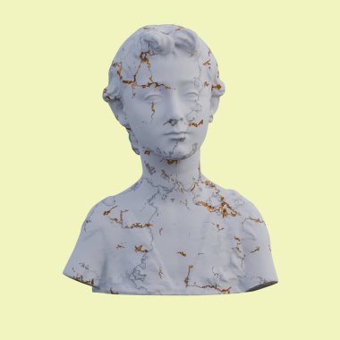 Vaftizci Yahya heykeli, 3 boyutlu tasvir, izole edilmiş, senin için mükemmel.