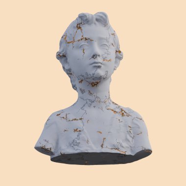 Vaftizci Yahya heykeli, 3 boyutlu tasvir, izole edilmiş, senin için mükemmel.