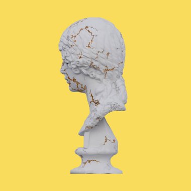 Minatia Polla heykeli, 3 boyutlu çizimler, izole edilmiş, isteğiniz için mükemmel.