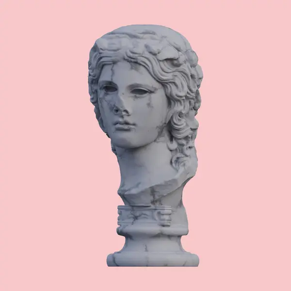 Dionysus  statue, 3d renders, isolated, perfect for your desig