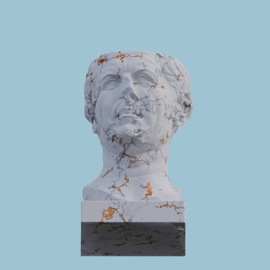 Roma Tivoli heykeli, 3 boyutlu tasvirler, izole edilmiş, isteğiniz için mükemmel.