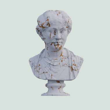 Romalı kadın heykeli, 3 boyutlu tasvirler, izole edilmiş, senin için mükemmel.