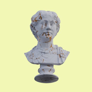 Romalı kadın heykeli, 3 boyutlu tasvirler, izole edilmiş, senin için mükemmel.