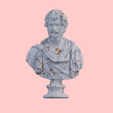 Septimius Severus heykeli, 3 boyutlu, izole edilmiş, isteğiniz için mükemmel.