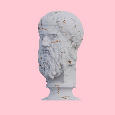 Plato heykel, 3 boyutlu tasvirler, izole edilmiş, senin için mükemmel.