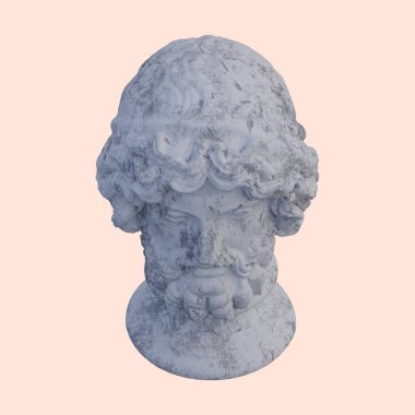 Zeus heykeli, 3 boyutlu tasvirler, izole edilmiş, arzu için mükemmel.