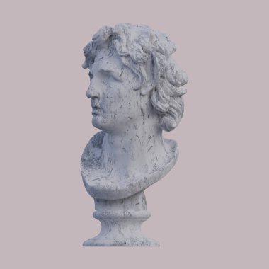 Deniz Centaur büstü heykeli, 3 boyutlu tasvirler, izole edilmiş, senin için mükemmel.