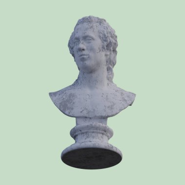 Nicolai Abraham Abildgaard heykeli, 3 boyutlu tasvirler, izole edilmiş, senin için mükemmel.