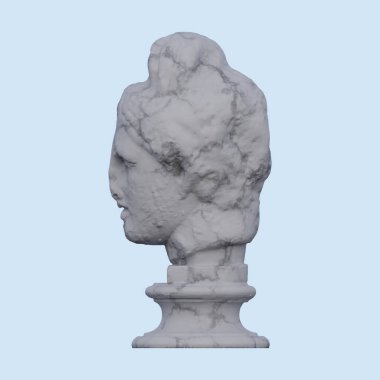 Apollo heykeli, 3 boyutlu tasvirler, izole edilmiş, senin için mükemmel.
