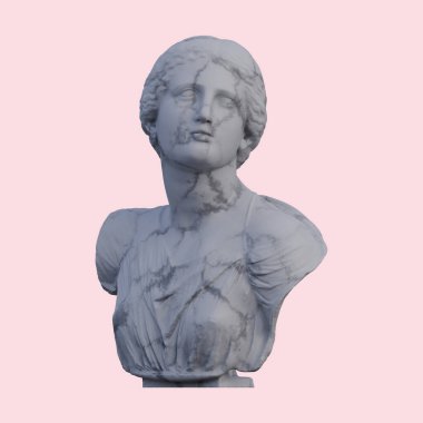 Niobe heykeli, 3 boyutlu tasvirler, izole edilmiş, isteğiniz için mükemmel.