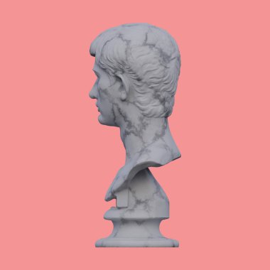 Augustine Prince heykeli, 3 boyutlu tasvirler, izole edilmiş, isteğiniz için mükemmel.