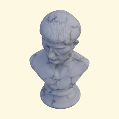 Augustine Prince heykeli, 3 boyutlu tasvirler, izole edilmiş, isteğiniz için mükemmel.