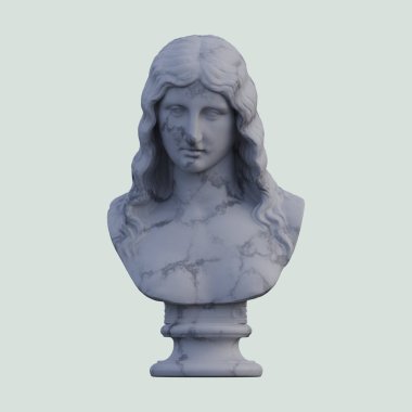 Barbar kadın heykeli, 3 boyutlu tasvirler, izole edilmiş, senin için mükemmel.