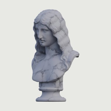 Barbar kadın heykeli, 3 boyutlu tasvirler, izole edilmiş, senin için mükemmel.