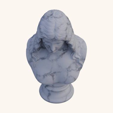 Barbar kadın heykeli, 3 boyutlu tasvirler, izole edilmiş, senin için mükemmel.