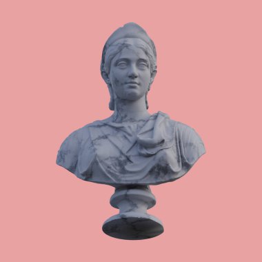 Julia Cornelia Paula heykeli, 3 boyutlu, izole edilmiş, isteğiniz için mükemmel.