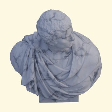 Brütüs heykeli, 3 boyutlu tasvirler, izole edilmiş, arzu için mükemmel.