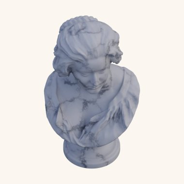 Costanza Bonarelli heykeli, 3 boyutlu, izole edilmiş, isteğiniz için mükemmel.