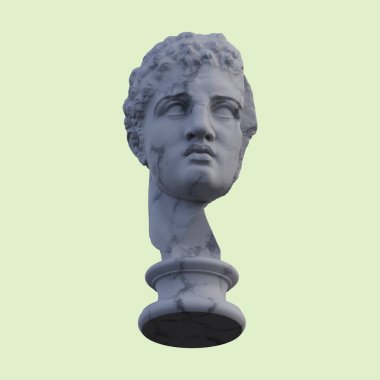 Herkül heykeli, 3 boyutlu tasvir, izole edilmiş, isteğiniz için mükemmel.