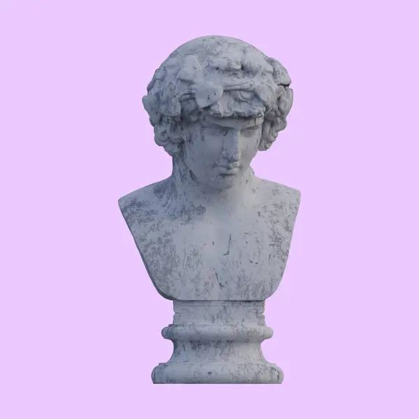 Antinous  statue, 3d renders, isolated, perfect for your desig