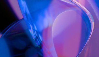 3D yumuşak savaşla yapılmış üç boyutlu soyut yanardöner cam arkaplan parlaklığı